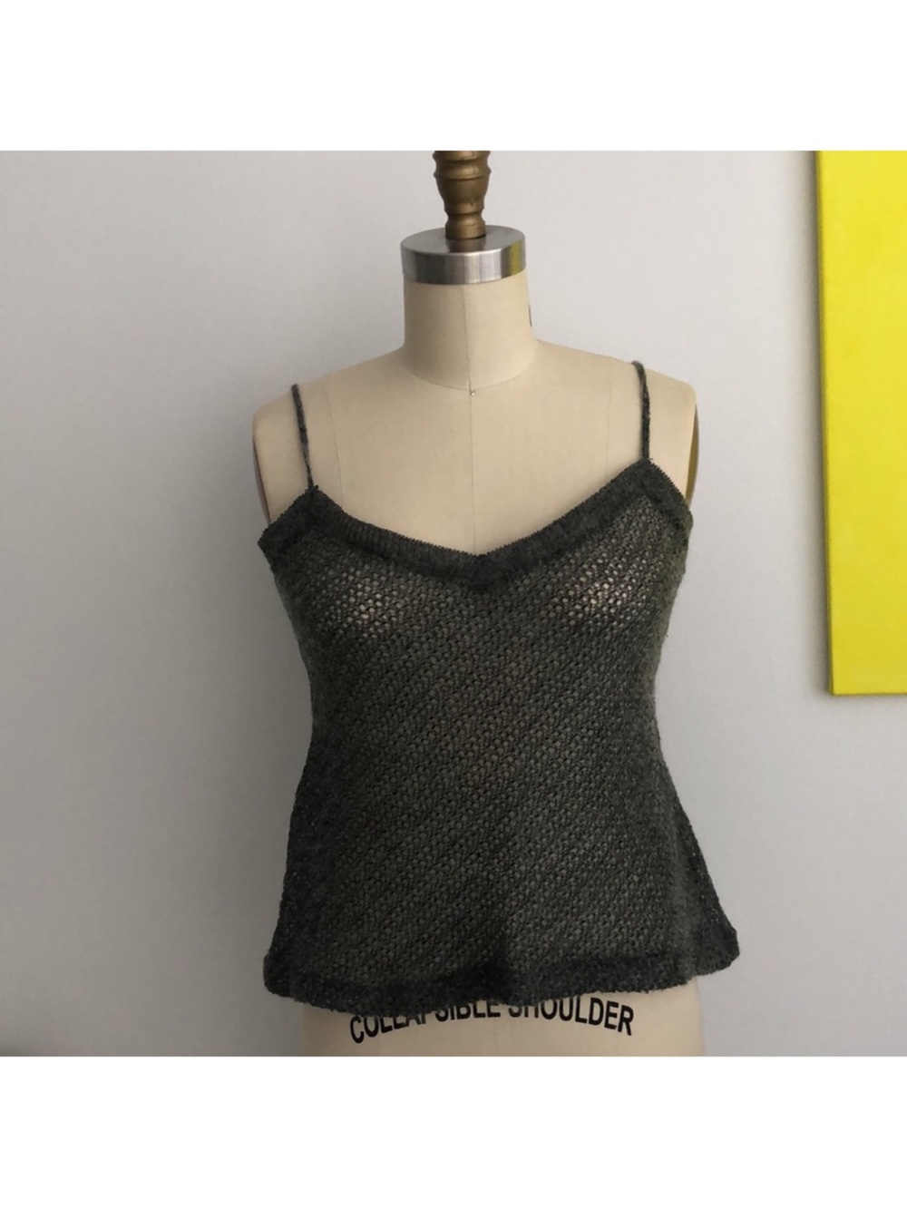 Zara Mohair Knit Semi Sheer Tank Top